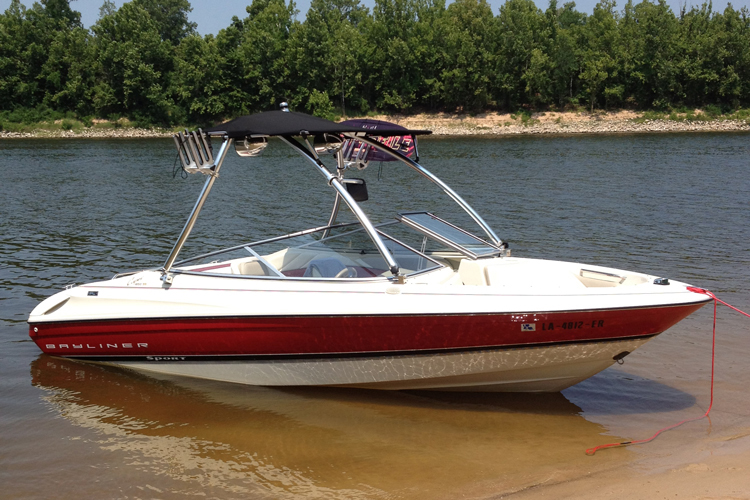 mte wakeboard tower on boat